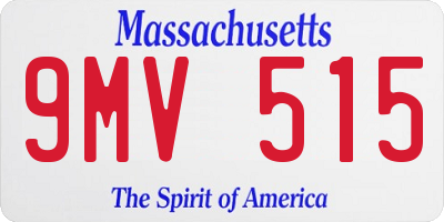 MA license plate 9MV515