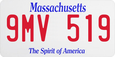 MA license plate 9MV519