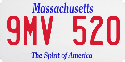 MA license plate 9MV520