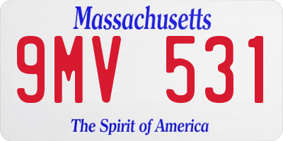 MA license plate 9MV531