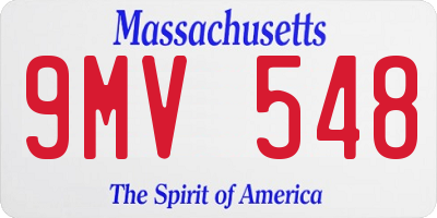 MA license plate 9MV548