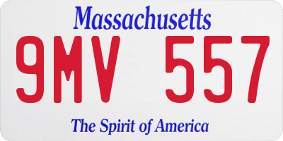 MA license plate 9MV557