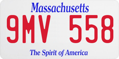 MA license plate 9MV558