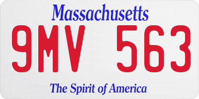MA license plate 9MV563
