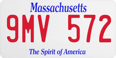 MA license plate 9MV572
