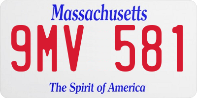 MA license plate 9MV581