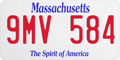 MA license plate 9MV584