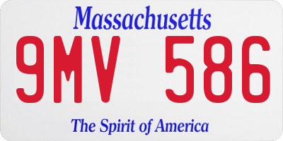 MA license plate 9MV586
