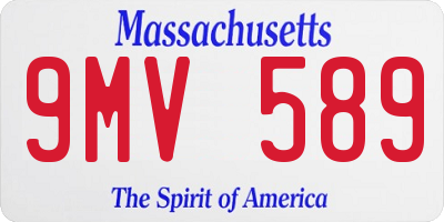MA license plate 9MV589