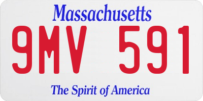 MA license plate 9MV591
