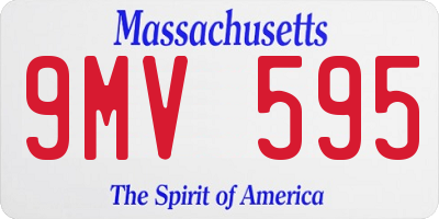MA license plate 9MV595