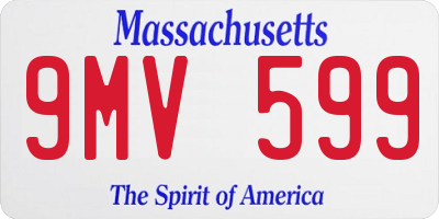 MA license plate 9MV599