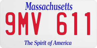 MA license plate 9MV611