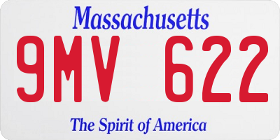 MA license plate 9MV622