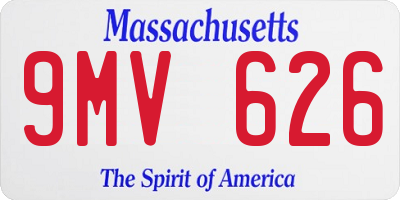 MA license plate 9MV626