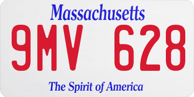 MA license plate 9MV628