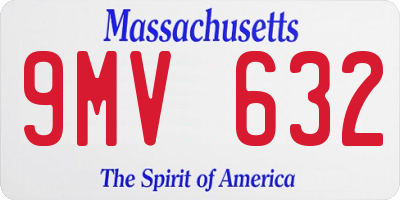 MA license plate 9MV632