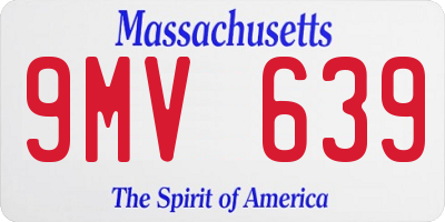 MA license plate 9MV639