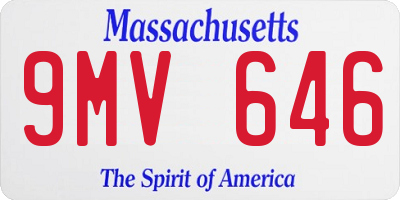 MA license plate 9MV646