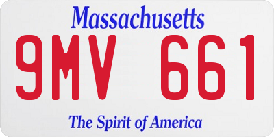MA license plate 9MV661