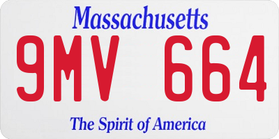 MA license plate 9MV664
