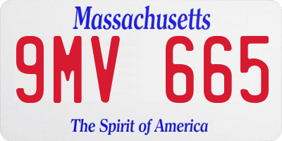 MA license plate 9MV665