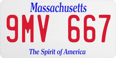 MA license plate 9MV667
