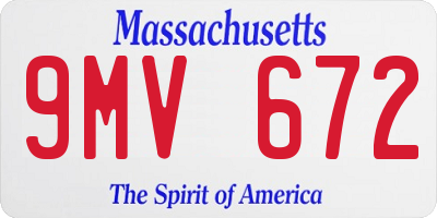 MA license plate 9MV672