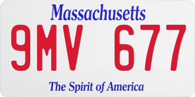 MA license plate 9MV677
