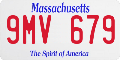 MA license plate 9MV679