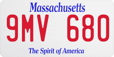MA license plate 9MV680