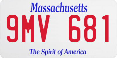 MA license plate 9MV681