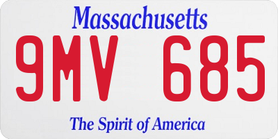 MA license plate 9MV685