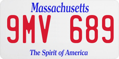MA license plate 9MV689