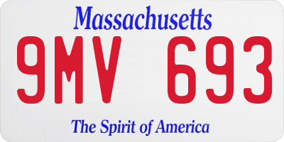 MA license plate 9MV693