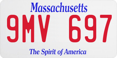 MA license plate 9MV697