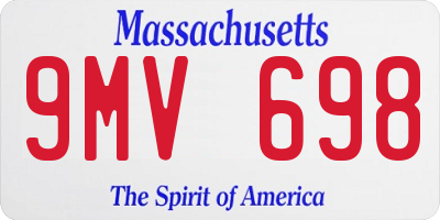 MA license plate 9MV698