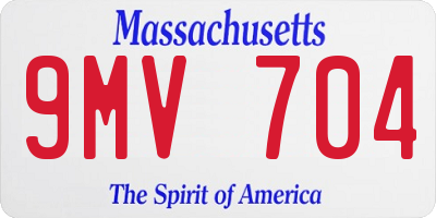 MA license plate 9MV704