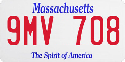 MA license plate 9MV708