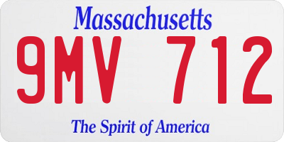 MA license plate 9MV712