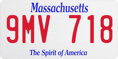 MA license plate 9MV718