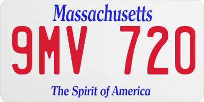 MA license plate 9MV720