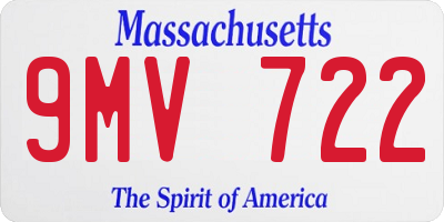 MA license plate 9MV722