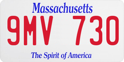 MA license plate 9MV730