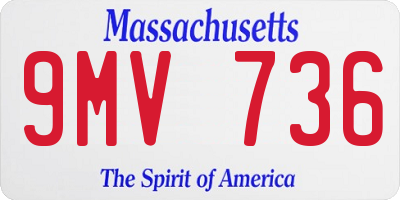 MA license plate 9MV736