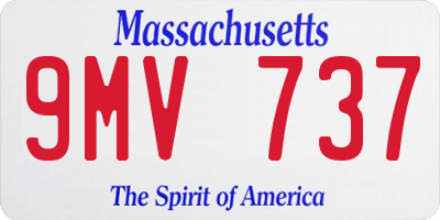 MA license plate 9MV737