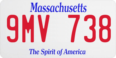 MA license plate 9MV738