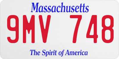 MA license plate 9MV748