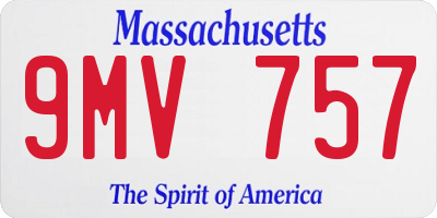 MA license plate 9MV757