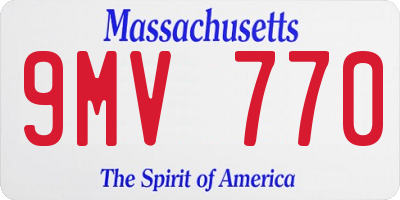 MA license plate 9MV770